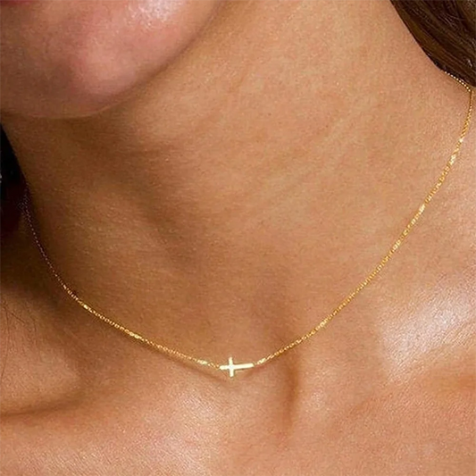 Collier Croix Acier